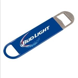 Bud Light Blue Heavyweight Bar Blade Bottle‎ Opener Collectible